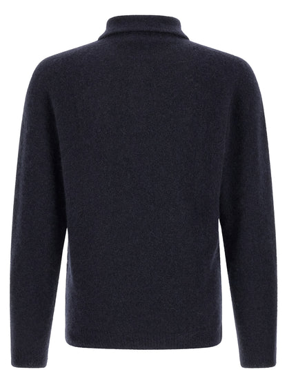 Roberto Collina Blue Cashmere Polo Shirt