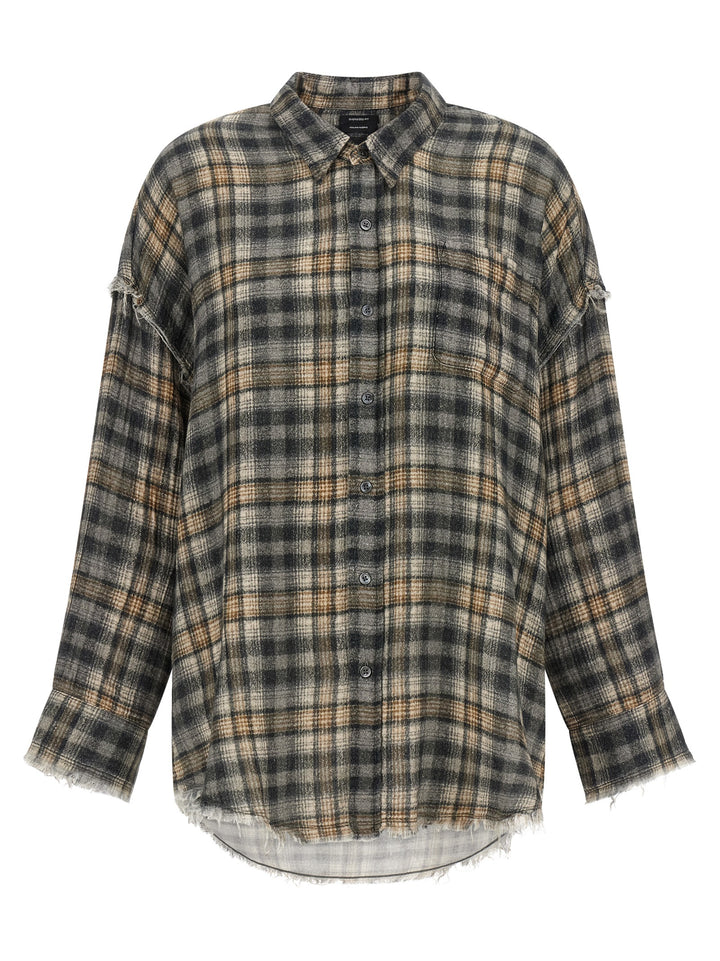 R13 Gray Cotton Blouse