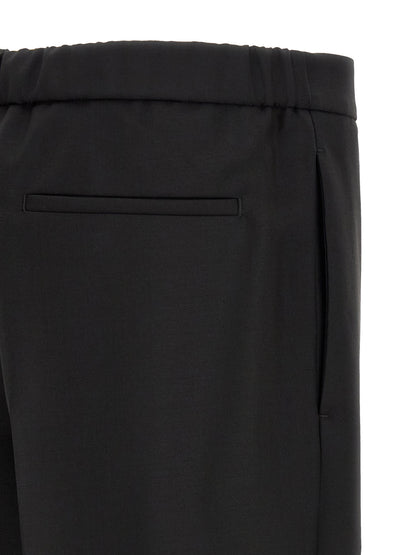 Jil Sander Black Virgin Wool Cropped Pants