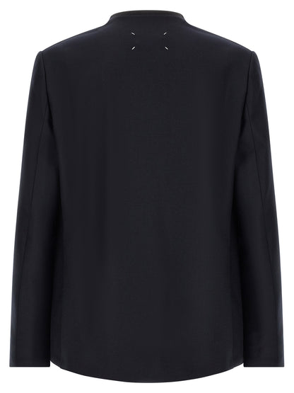 Maison Margiela Blue Virgin Wool Blazer