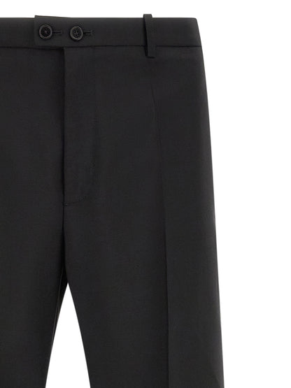 Jil Sander Black Virgin Wool Dress Pants