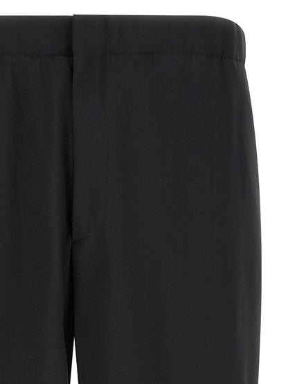 Lardini Black Virgin Wool Dress Pants