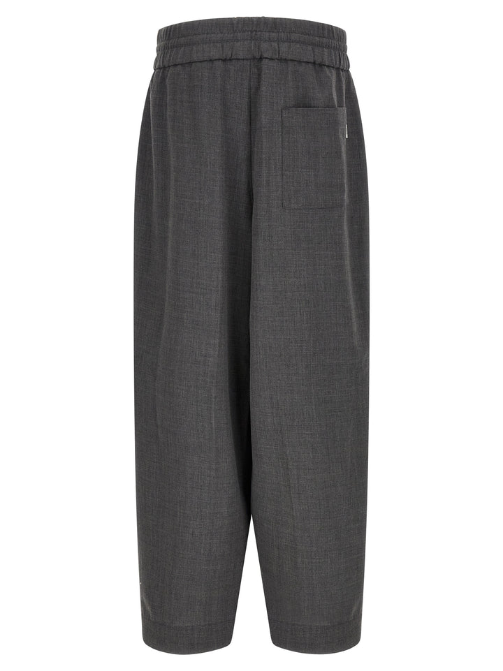 Ami Paris Gray Virgin Wool Casual Pants