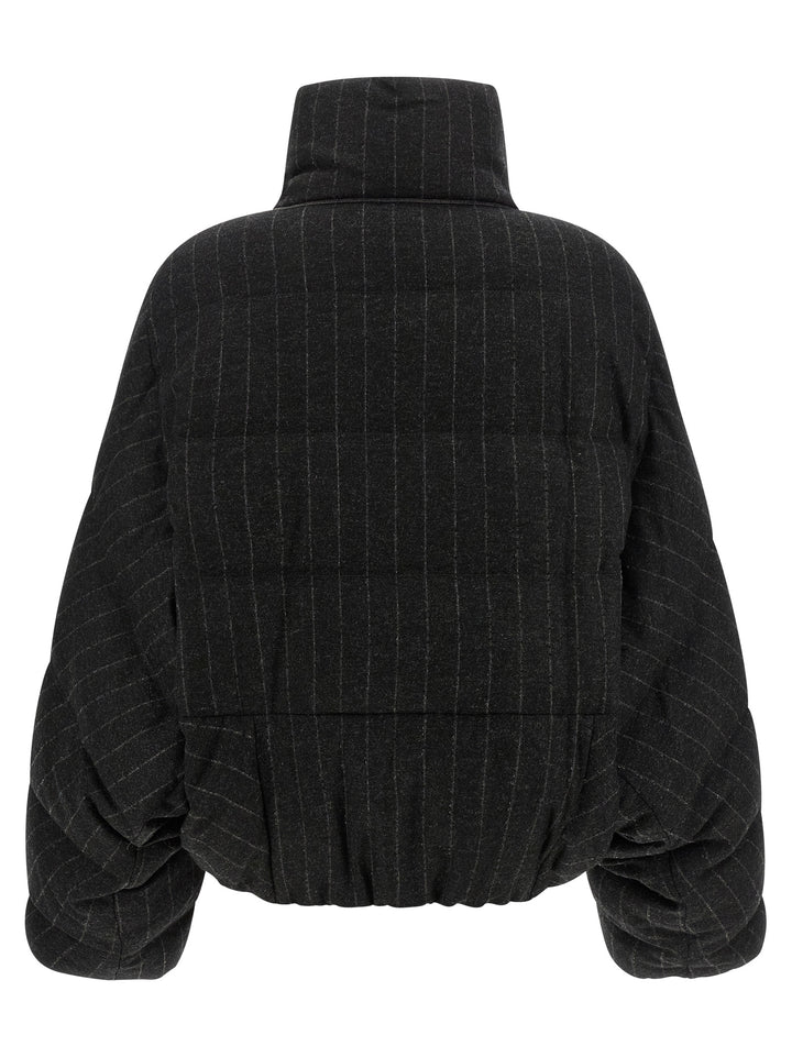 Brunello Cucinelli Gray Virgin Wool Full-Length Jacket