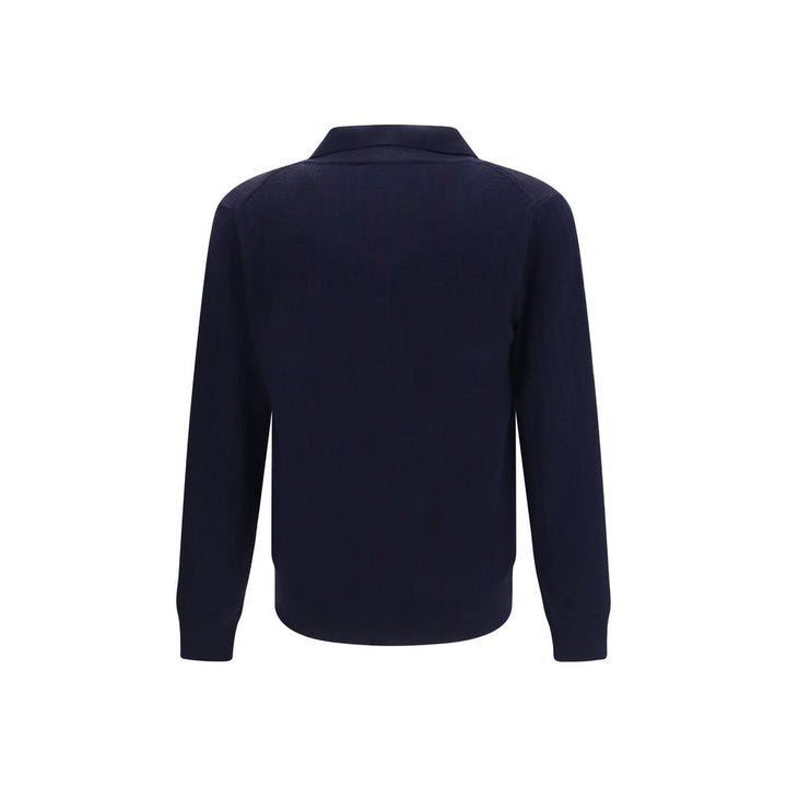 Brooksfield Blue Wool Oves Aries Sweatshirt