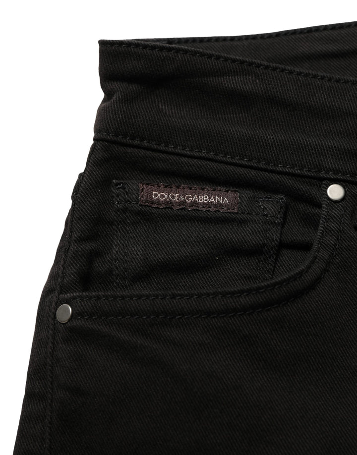 Dolce & Gabbana Black Cotton Stretch Skinny Denim Jeans