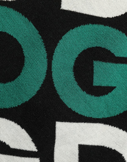 Dolce & Gabbana Black Wool Logo Jogger Sweatpants Pants