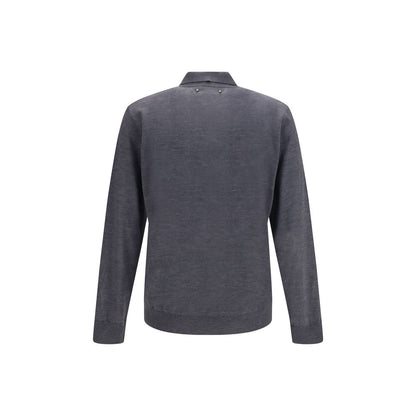 Golden Goose Gray Wool Oves Aries Dress Shirt