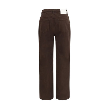 Loulou De Saison Brown Cotton Straight-Leg Jeans