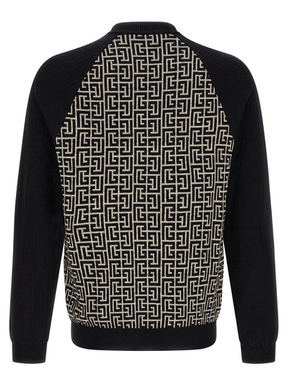 Balmain Bicolor Cotton Cardigan