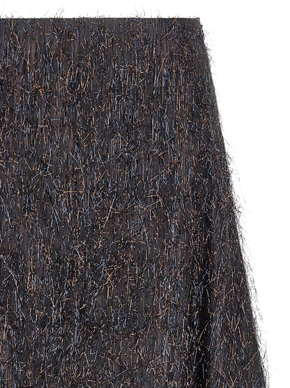 Peserico Blue Viscose Midi Skirt