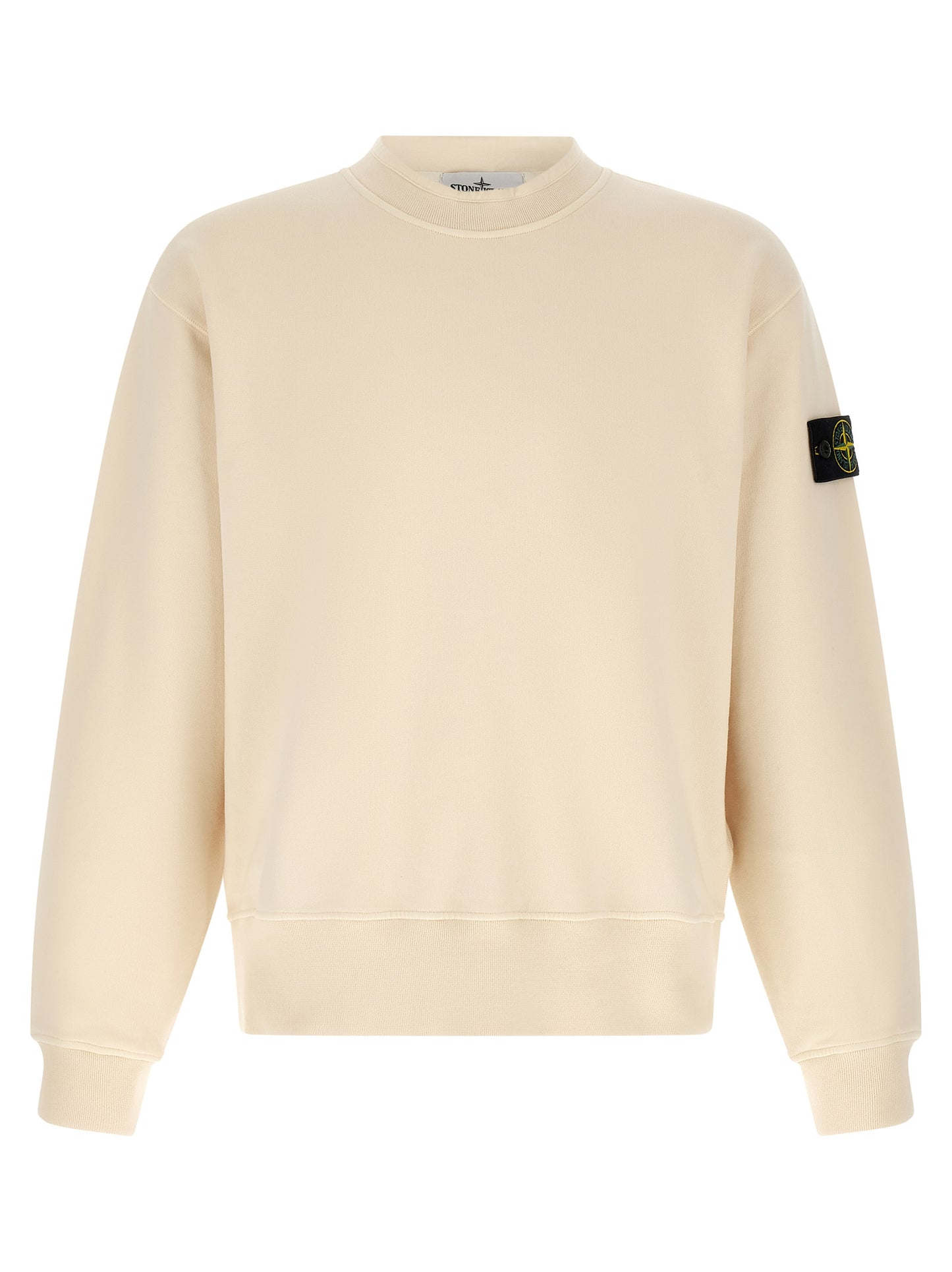Stone Island White Cotton Sweatshirt