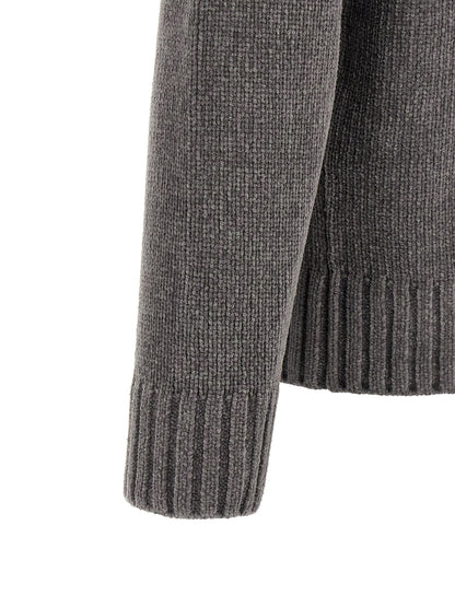 Stone Island Gray Cotton Cardigan