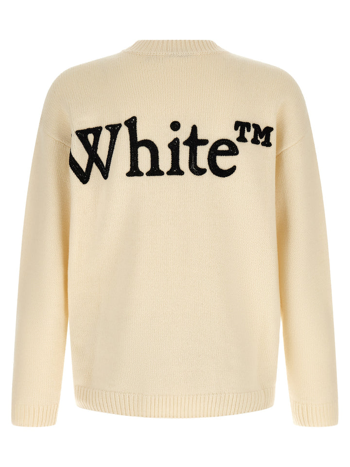 Off-White White Wool Cardigan