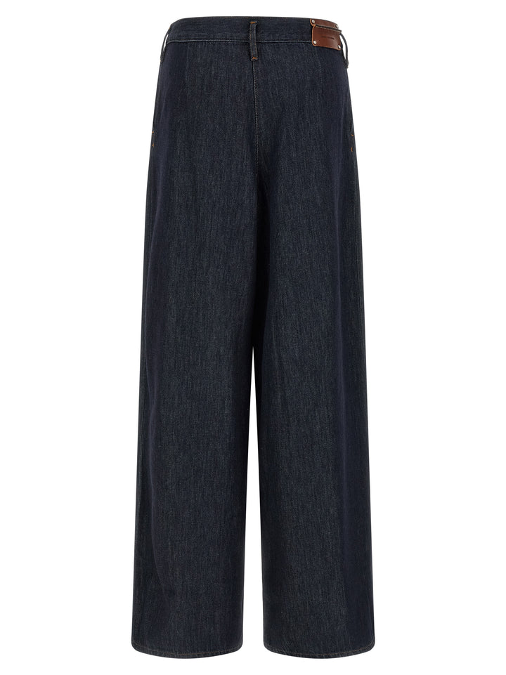 Dries Van Noten Blue Cotton Relaxed Fit Jeans