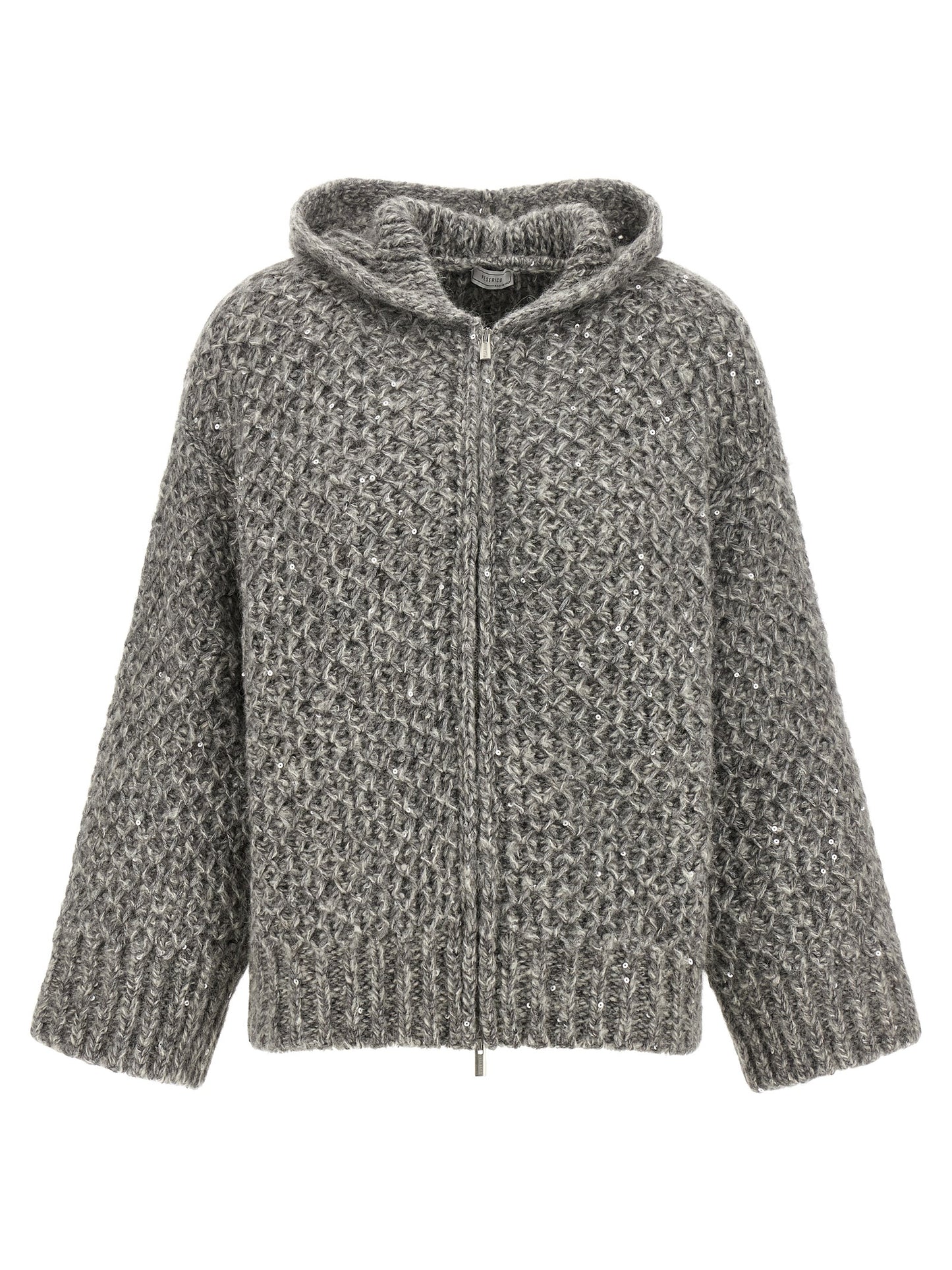 Peserico Gray Wool Cardigan