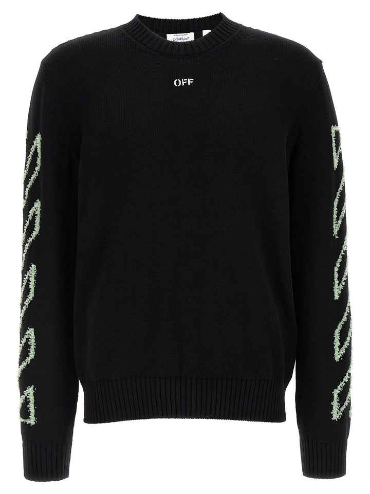 Off-White Black Cotton Cardigan