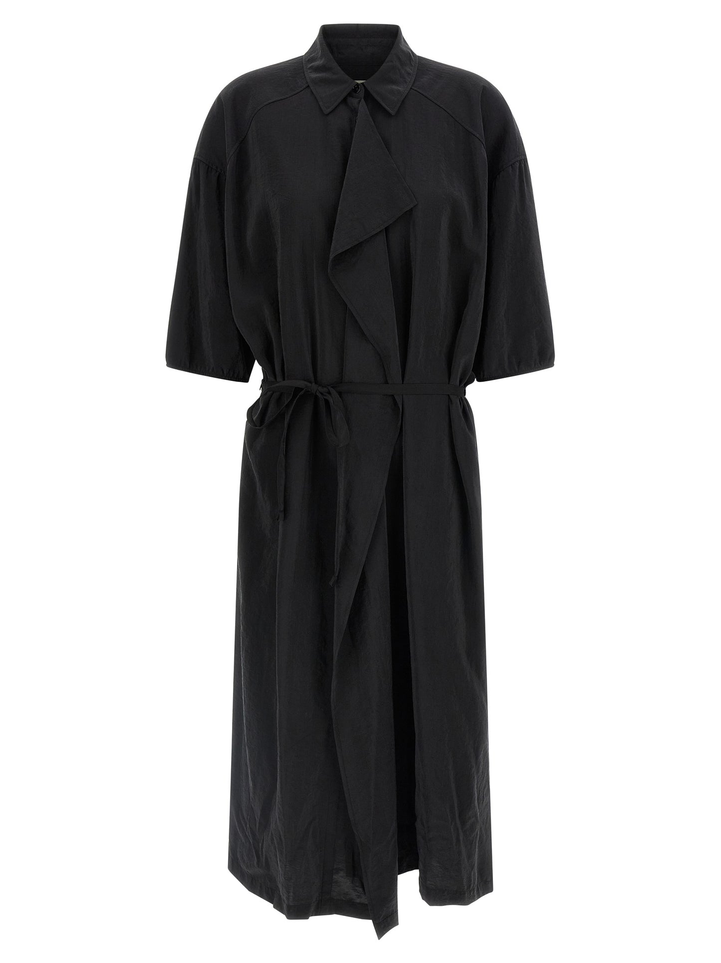 Lemaire Black Silk Midi Dress