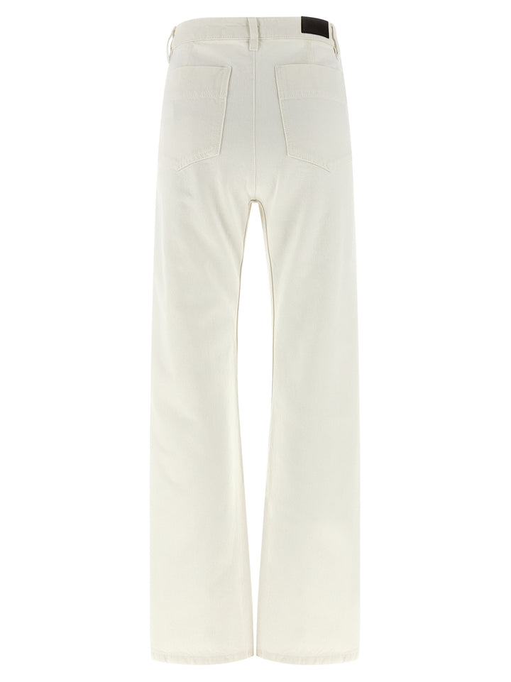 Lemaire White Cotton High-Waisted Jean