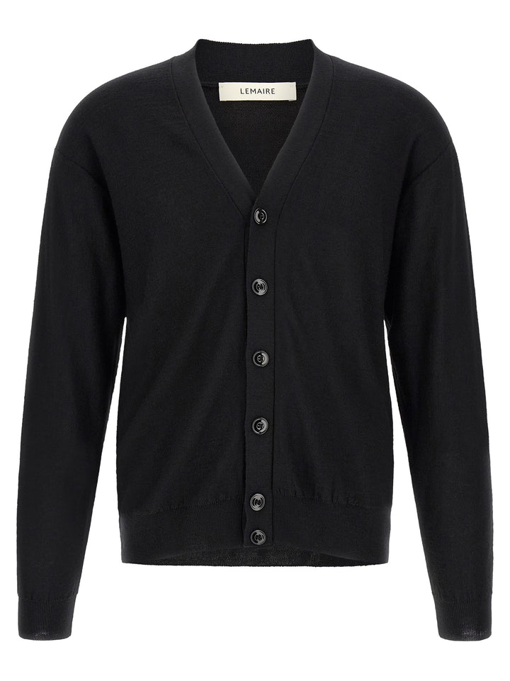 Lemaire Black Wool Cardigan