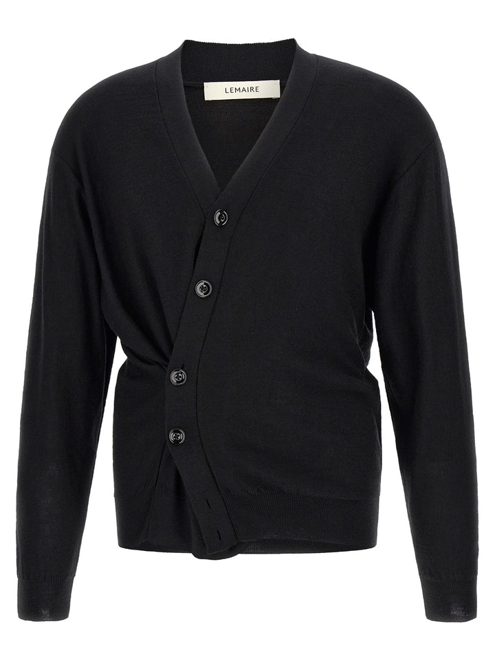 Lemaire Black Wool Cardigan