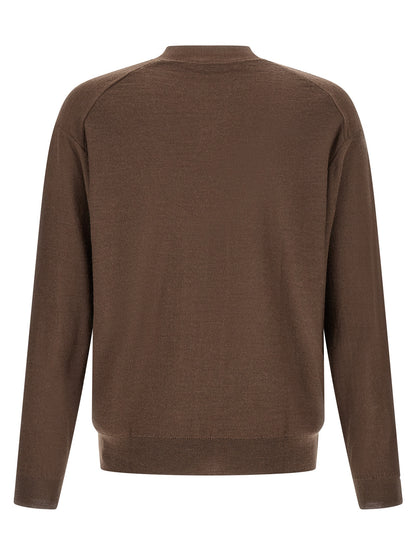 Lemaire Brown Wool Cardigan