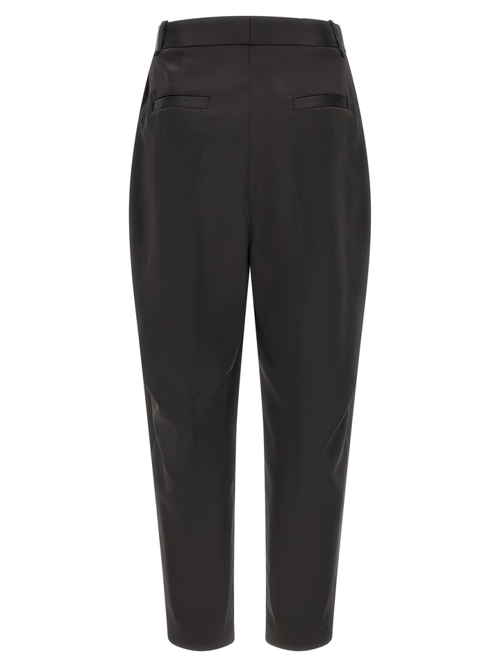 Elisabetta Franchi Black Polyester Cropped Pants