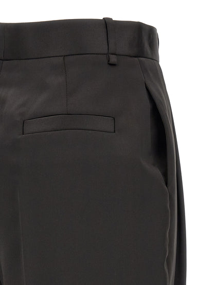 Elisabetta Franchi Black Polyester Cropped Pants