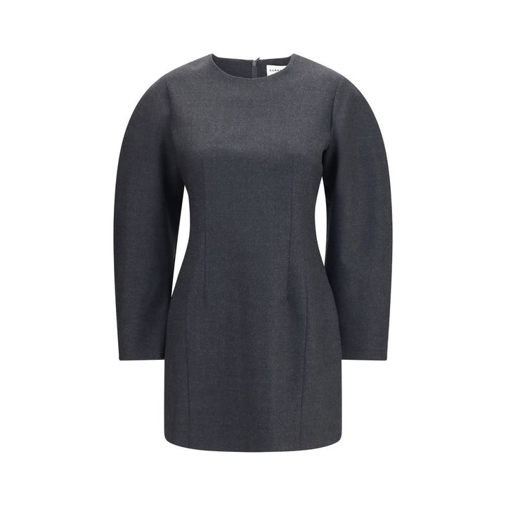 P.A.R.O.S.H. Gray Wool Oves Aries Casual Dress