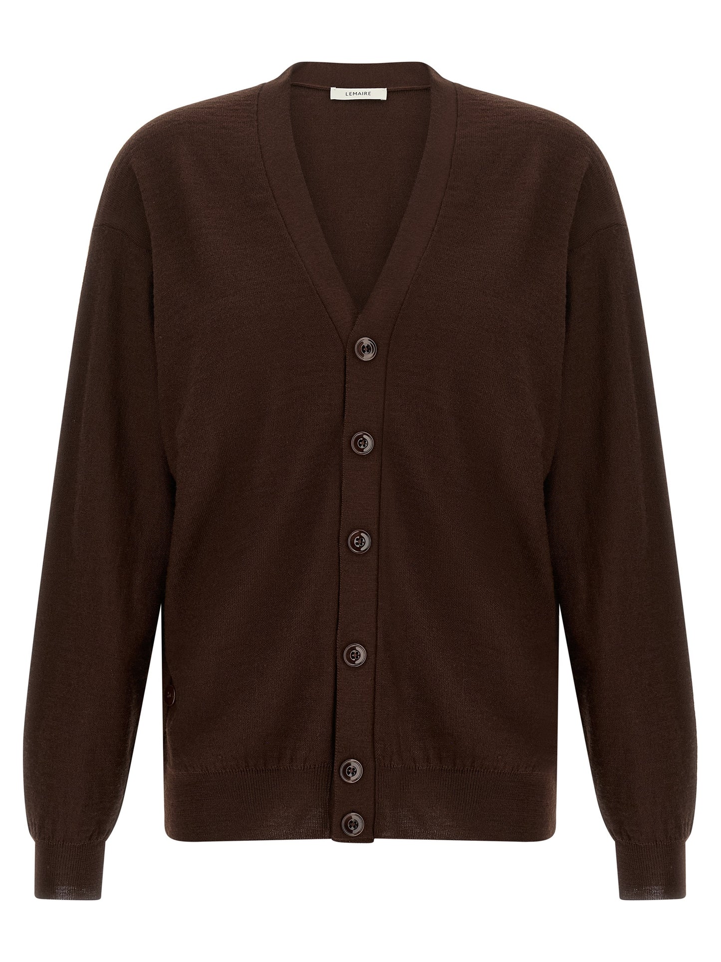 Lemaire Bordeaux Wool Cardigan