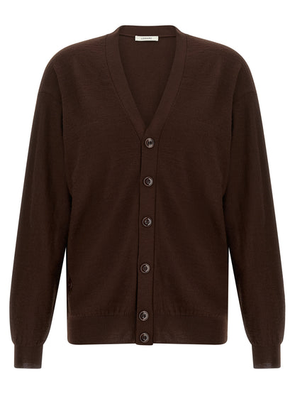 Lemaire Bordeaux Wool Cardigan