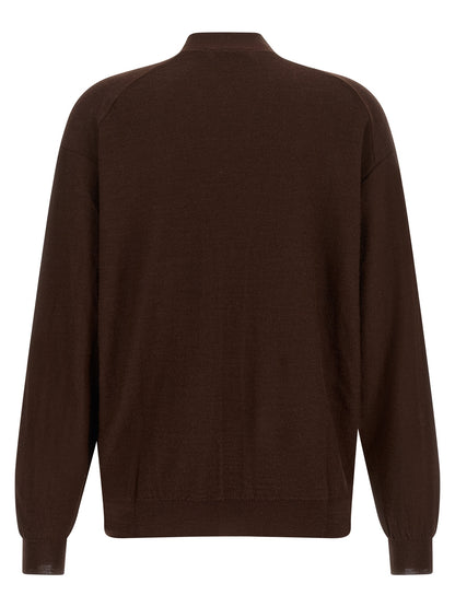 Lemaire Bordeaux Wool Cardigan