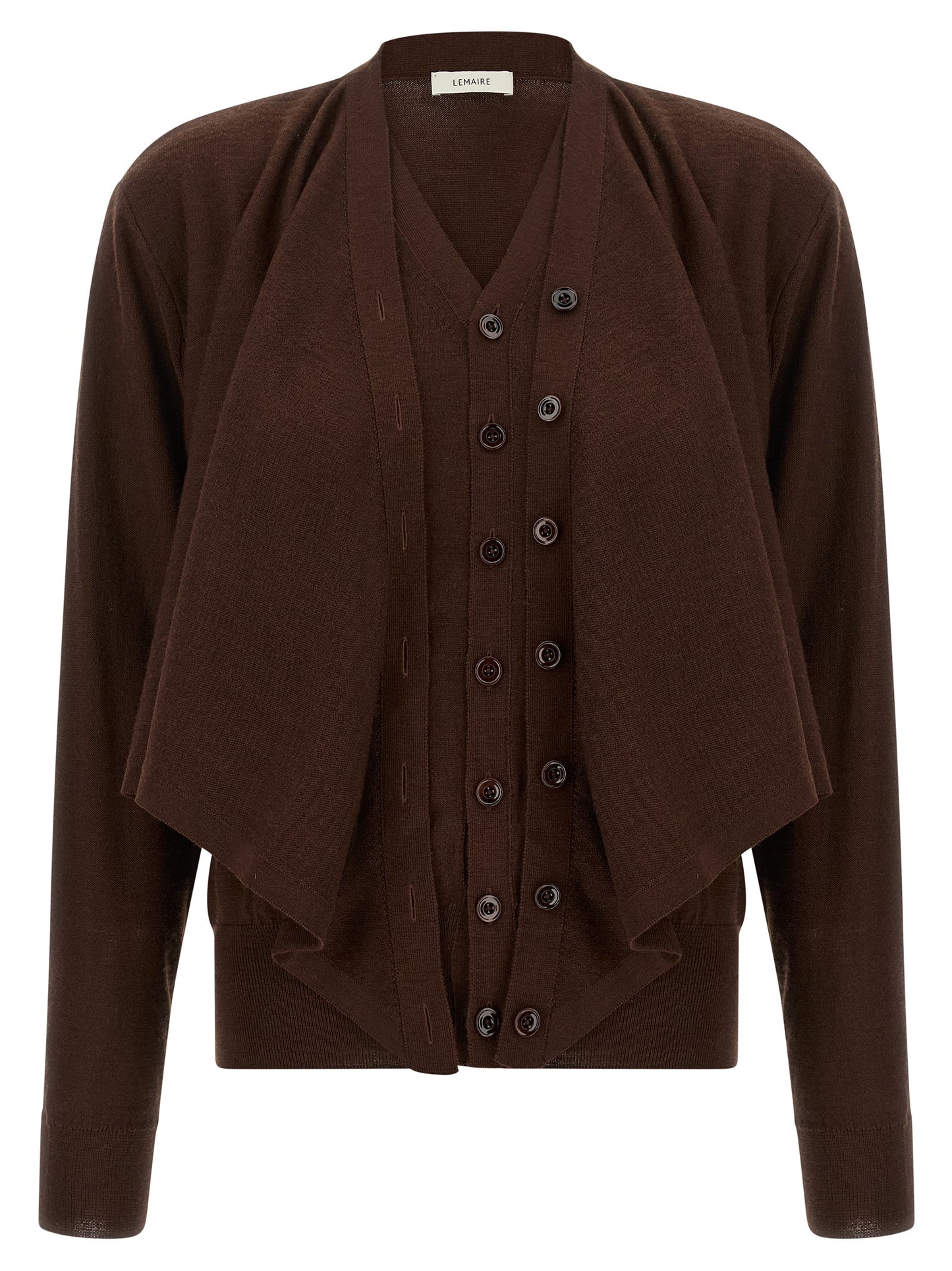 Lemaire Bordeaux Wool Cardigan