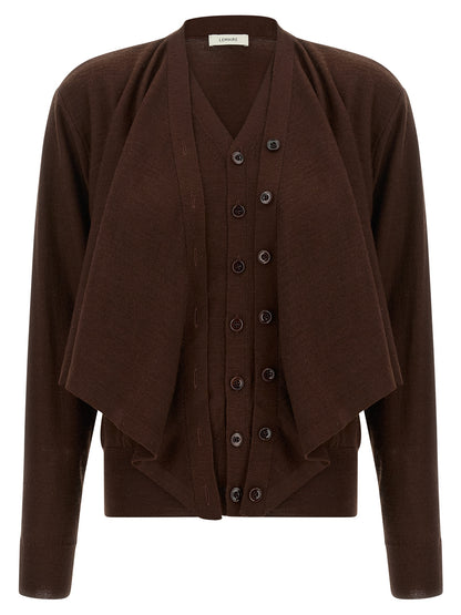 Lemaire Bordeaux Wool Cardigan