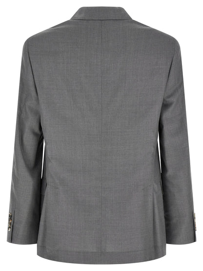 Brunello Cucinelli Gray Virgin Wool Blazer