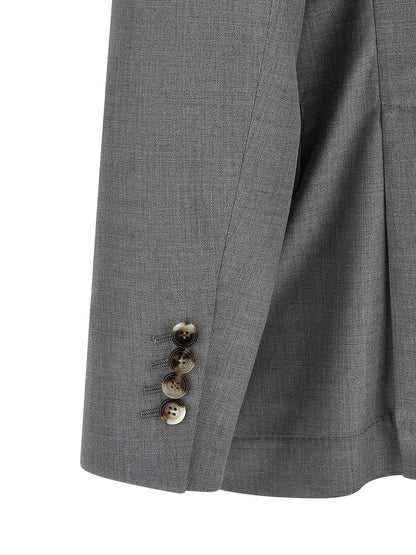 Brunello Cucinelli Gray Virgin Wool Blazer