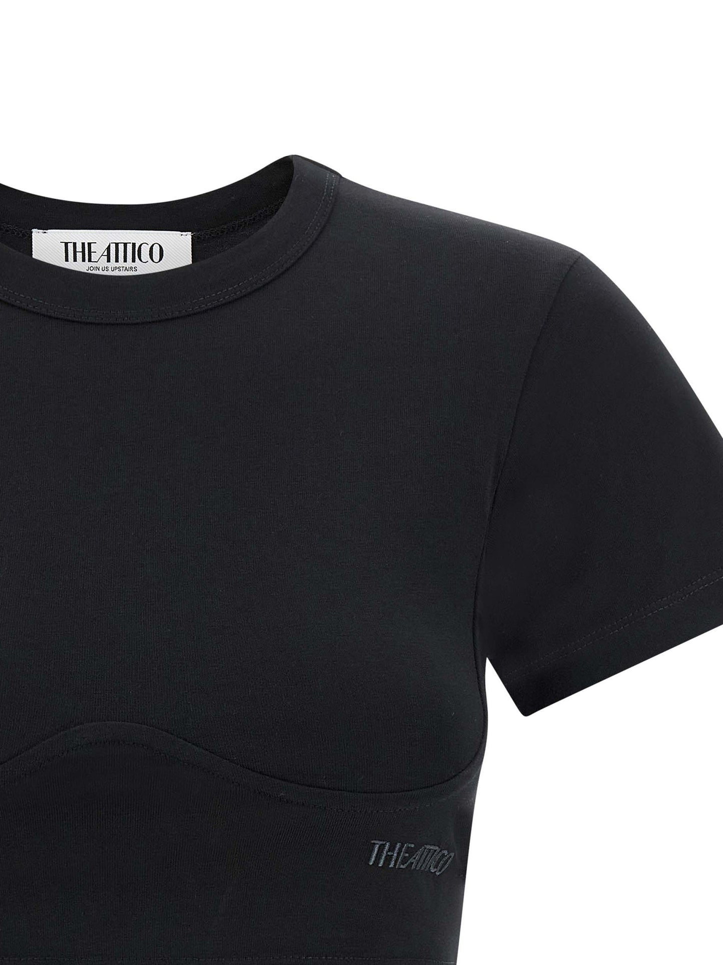 The Attico Black Cotton T-Shirt