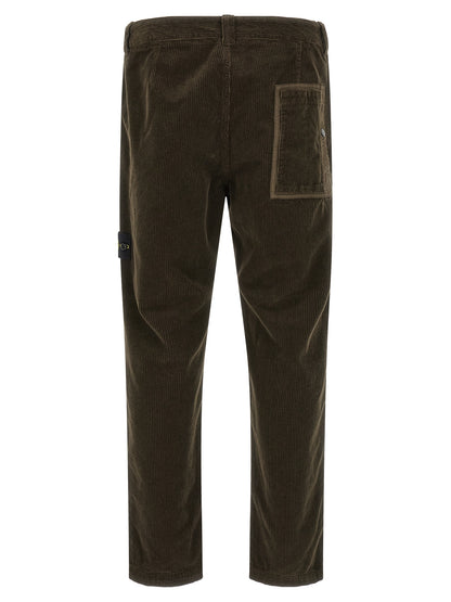 Stone Island Gray Cotton Casual Pants