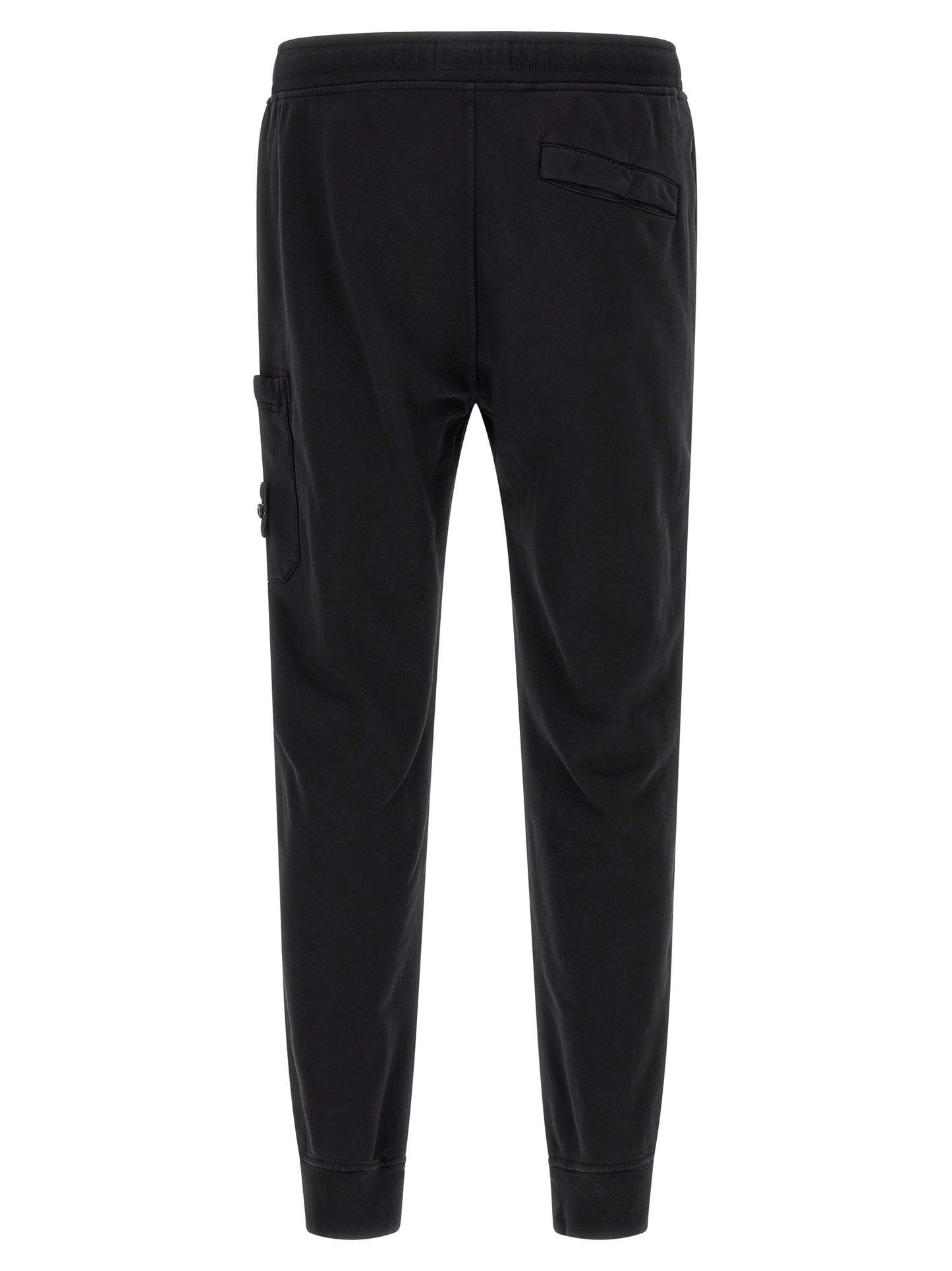 Stone Island Black Cotton Joggers (Workout Pants)