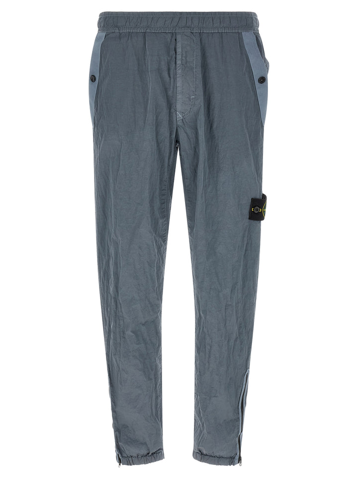 Stone Island Gray Polyamide Joggers (Workout Pants)