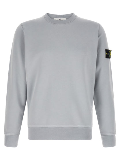 Stone Island Gray Cotton Sweatshirt