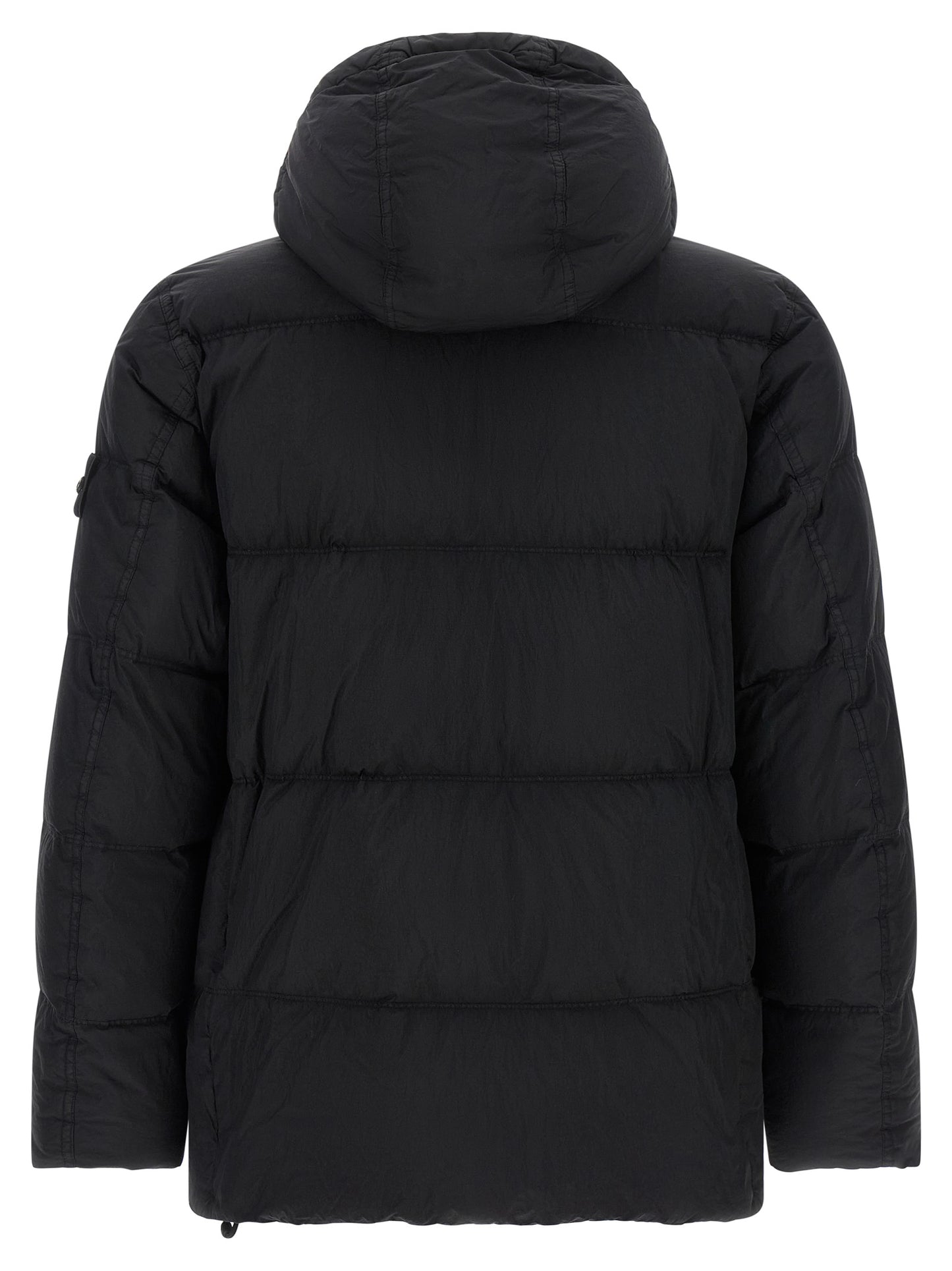Stone Island Black Polyamide Full-Length Jacket
