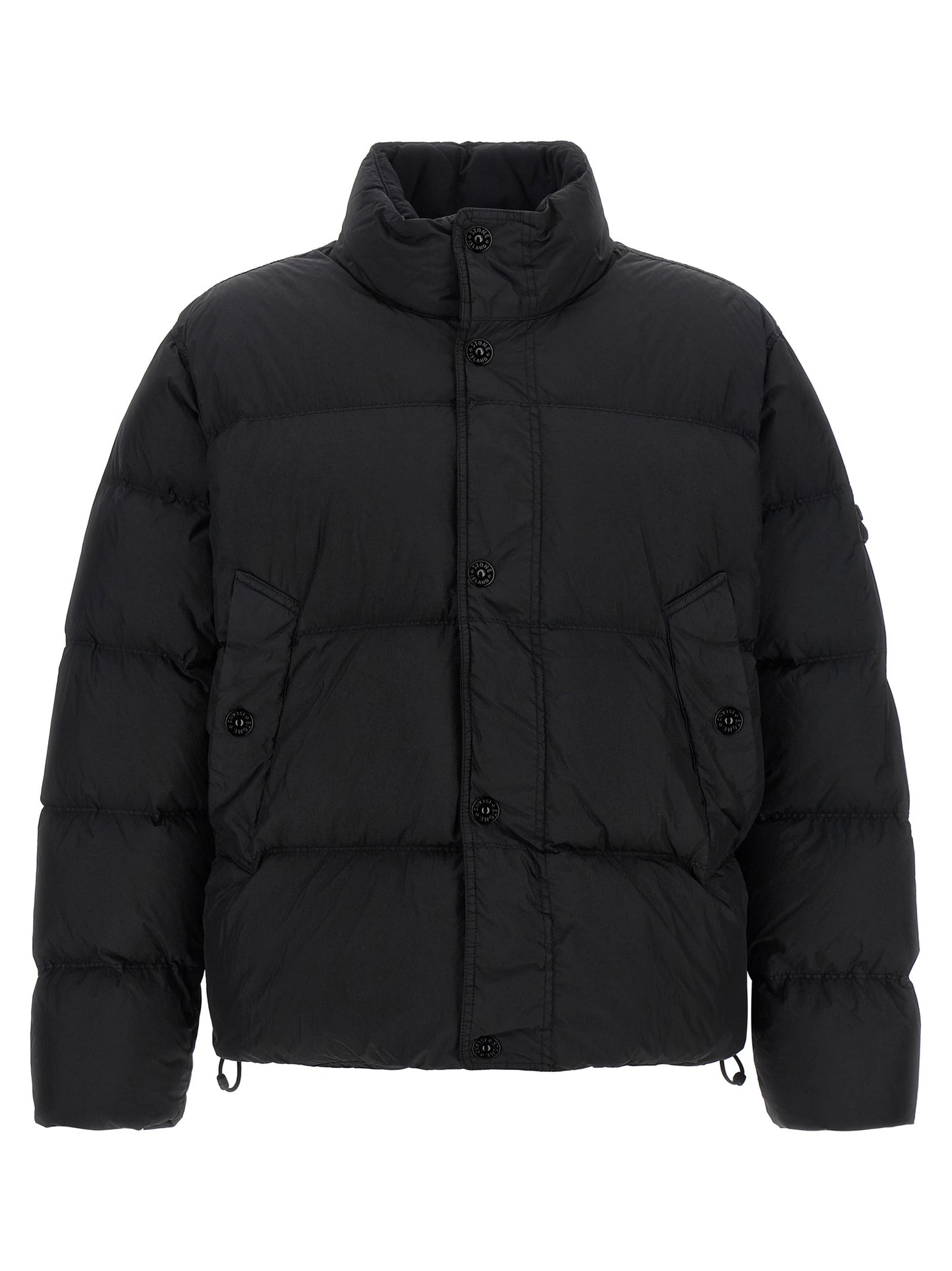 Stone Island Black Polyamide Full-Length Jacket
