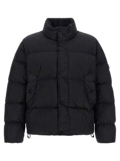 Stone Island Black Polyamide Full-Length Jacket