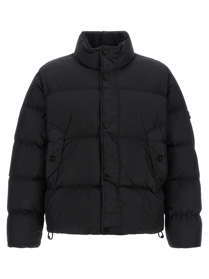 Stone Island Black Polyamide Full-Length Jacket
