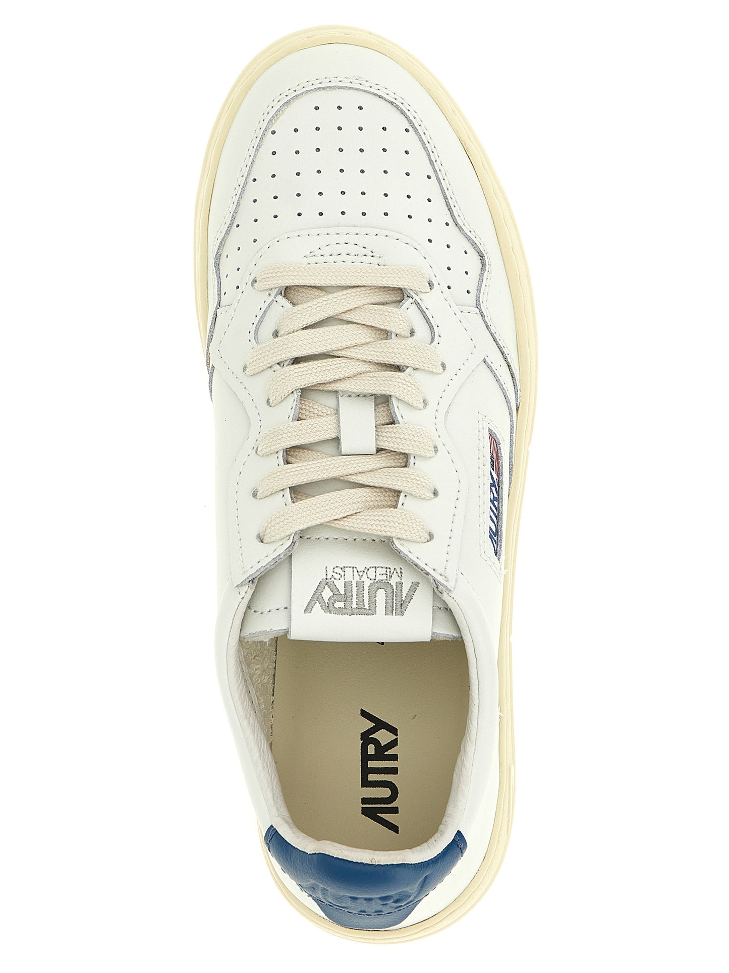 Autry Blue Cowhide Low Top Sneakers