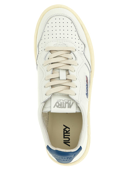 Autry Blue Cowhide Low Top Sneakers