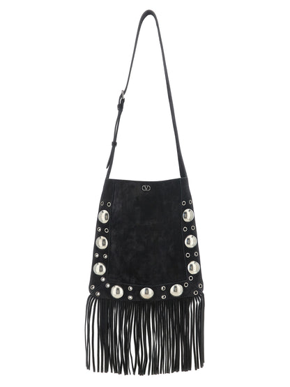 Valentino Garavani Black Calfskin Shoulder Bag