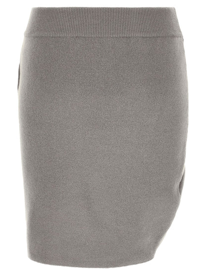 Giuseppe Di Morabito Gray Virgin Wool Long Skirt