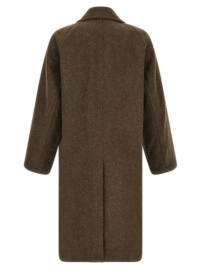 Lemaire Brown Wool Coat
